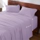 Deep Pocket Full Size Sheets Set - Fits Mattresses Up to 21" Thick, 4 Piece Air Mattress Sheets with Deep Pocket, Moisture Wicking Soft Cooling Bedding Sheets & Pillowcases, Light Purple