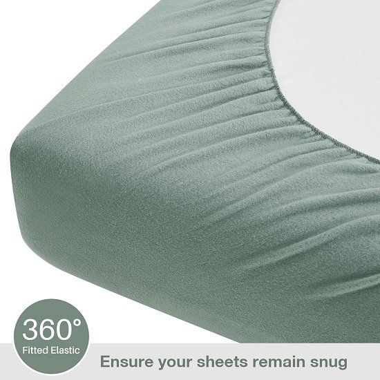 Plush Micro Fleece Full Bed Sheet Set - Soft Fuzzy Polar Fleece Velour Velvet Sheets - Extra Warm Winter Fleece Bed Sheets with Deep Pocket - Emerald Green - Full