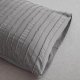 2 Pack Grey Pillowcases Queen Size, Soft Microfiber Striped Tufted Pillow Covers with Envelope Closure (Pillows are not Included)