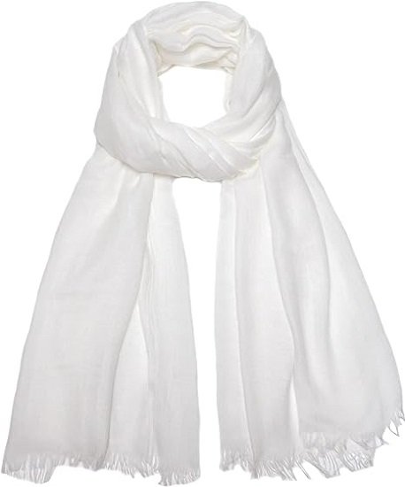 Women Summer Scarfs Lightweight Large Long Gauze Shawl Linen Beach Wrap Plain 75”×43”
