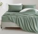 Stone Washed Full Size Sheet Set - 4-Piece Extra Soft Breathable Wrinkle & Fade Resistant 14-Inches Deep Pocket Sheets & Pillowcases Set - Full, Sage Green